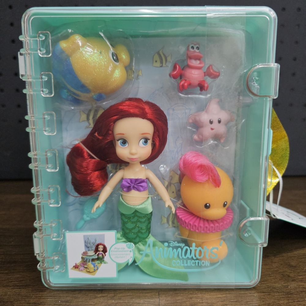 Disney Animators' Collection Ariel Mini Doll Playset - The Little Mermaid - New